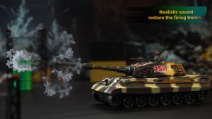 Jackjacktoys Mainan Kendaraan Anak Simulasi Tank 2.4G Remote Control 1:20 RC Car Tank Simulation