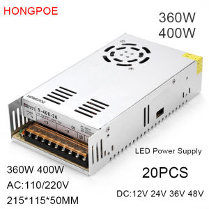 Wholesale 20pcs New LED Power Supply DC 12V 18V 24V 36V 48V 360W 400W LED Power Supply Source Transformer AC-DC SMPS Motor Power