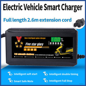 （COD）Ebike Charger 48V 60V 12ah 20ah Smart Intelligent Charger Battery 48volts 3ah Output Automatic Shutd Suitable For Romai Nwow Jonson Hamsun Kenwei EcoDrive Igo Socoo Oriental Yadea TailG Aima Feima Gogo Ebike Super Ebike And More.