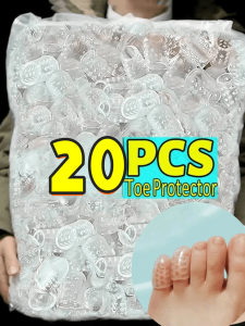 40/20pcs Toe Anti Abrasion And Pain Protection Silicone ToeSports Waterproof Toe Sleeve