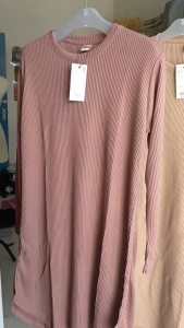 Tunik Waffle Knit lengan Panjang Premium Bahan Adem Nyaman Di pakai