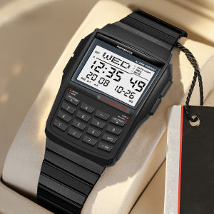 Mens Top Luxury Steel Strap Watch Calculator Watch Multifunction LED Watch Computer Style Hot Selling Model