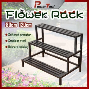 3 Tier Flower Rack Multi Layer Rack Pots Garden Steel Racks Ladder Plant Rack Rak Pasu Bunga Outdoor Rak Bertingkat