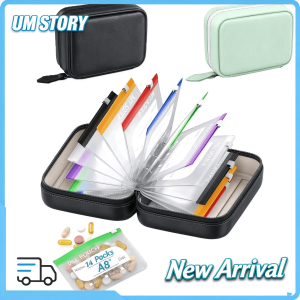 7/14PCS Weekly Pill Organizer BPA-Free Waterproof Medicine Storage Reusable Color Coded Zipper Design