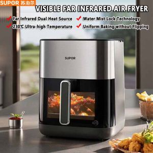 [Supor]Air Fryer Visible Far Infrared multifunctional Large Capacity 6L Home Automatic Inligent Oven in one machine