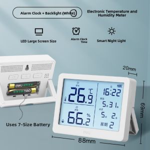 High Precision Electronic Temperature Meter Baby Room Wall Mounted Desktop Hanging Humidity Meter Household Indoor Thermometer