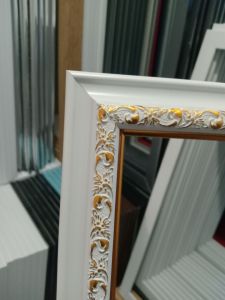 Kaca Cermin Gantung |Tempel Ukir | Ukuran 35cmx25cm[FREE PAKING KAYU]