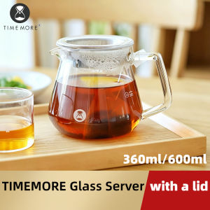 Timemore | TIMEMORE Borosilicate Glass Coffee Sharing Pot Coffee ServerHeat Resistant Pour Over Server with Ergonomic Handle for Coffee