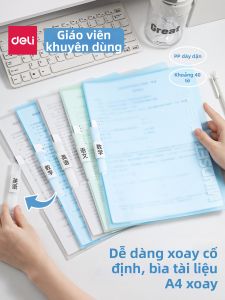 deli | Tệp Tổ Chức Tài Liệu Trong Suốt A4