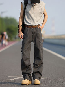 Quần Âu Nam Ống Đứng Rộng Rãi Quần Âu Cotton Giặt Quần Âu Công Sở Quần Âu Nam Quần Âu Ống Rộng Quần Âu Thường Ngày Quần Âu Có Nhiều Túi