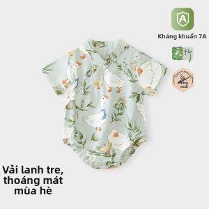 TONGLIANCHUXIN | Bodysuit Bé Mùa Hè Chất Liệu Sợi Tre Nhẹ