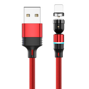 Cáp Lightning Loại C Từ Tính 3 Trong 1 AUFU 540 ° Đèn LED Báo Sạc Nhanh Xoay Được Cho iPhone Xiaomi Huawei Samsung POCO