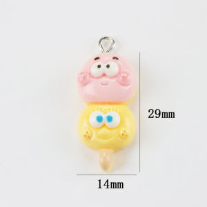 Handmade DIY Ornament Accessories Resin Cartoon Haibao Bopie XINGX Red Crab Crab Earrings Keychain Small Pendant