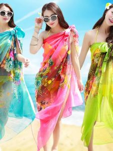 Bohemian Style Shawl Silk Scarf for Women Versatile Dance Dance Summer Spring Autumn Lightweight Long Beach Edge Fashion Accessory