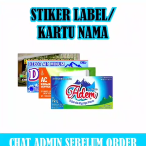 Custom Cetak Stiker Label Kartu Nama Murah | Cocok untuk Usaha & Online Shop