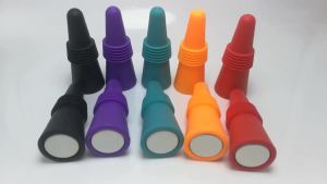 1/2pcs Silicone Wine Bottle Stopper Reusable Leak Proof Beverage Whisky Beer Champagne Cap Closer Wine Cork Plugs Lids Bars Tool