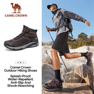 CAMEL CROWN Waterproof Winter Hiking Boots | Mid-Top Outdoor Snow Trekking Shoes Insulated Warm Cold-Weather Footwear Thick Sole Anti-Slip Trail Sneakers Durable Camping & Mountaineering Boots for Men & Women