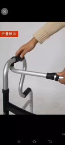 Adult walker Stainless steel walker crutch cane stick tungkodthe for elderly Handicapped walker Elderly Stainless Steel Folding Torque Walker Crutches Four-corner Elderly Walker