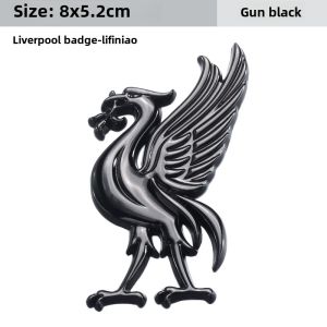 Red Army Liverpool Team Logo Liverbird Metal Bumper Stickers Phoenix 3D Individual Car Logo Car Reflective Decorative Stickers
