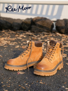 REEMOOR | Thick Sole Height-increasing Retro British Style Boots