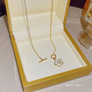 สร้อยคอรูปดอกกุหลาบสำหรับผู้หญิง ไม่ซีดจาง เครื่องประดับแฟชั่นระดับไฮเอนด์ เครื่องประดับคอสั้น เครื่องประดับแฟชั่น เครื่องประดับคอสั้น