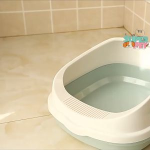 Extra Large Size Semi Enclosed Cat Litter Box For Big Fat Cat Toilet Tray Tandas Kucing Besar With Gift Scoop 特大号半开放猫砂盆