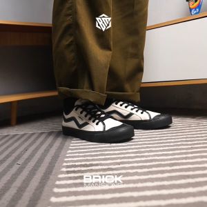 Brick Mansions - Matrix Off White Black Sepatu Sneakers Casual Pria Wanita