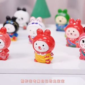 DIY Plaster Rabbit Painting Kit - Fun and Creative Craft Toy for Kids and Adults - Express Your Creativity Educational Multicoloured Painting