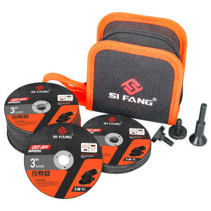 3 Inch Cut Off Wheels Set Blade Grinding Sanding Metal Cutting Discs with Storage Bag Mandrel for Stainless Steel Iron Metal