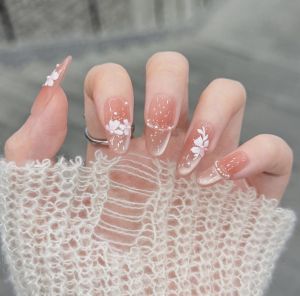 CHUBEISHI | Childrens Special Nails For Girls 6-10 Years Old Medium-Length Press-On Nails