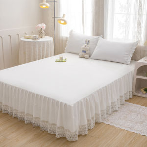 Pure White Bedspread Bed Skirt Single Piece Lace Lace Dust Cover Summer Thin Simmons Protective Cover Ugly Mattress