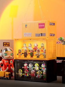 Magnetic Container Popmart Acrylic Display Case & LED Light Storage Box