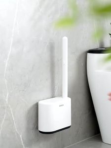 SyokSyok Ecoco Wall-Mounted Disposable Toilet Brush Set 360 No-Dead Corner Replacement Brush head Bathroom Accessories