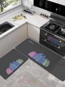 New 2025 Long Kitchen Floor Mat Home Use Absorbent Water Proof Living Room No Wash Anti Slip Oil Resistant Modern Simple Style