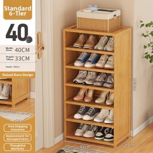 Space-Saving Wall Corner Shoe Rack Organizer Multilevel With Door