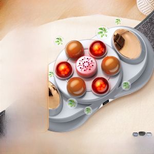 [China Plug Without Adapter] AUX | AUX Automatic Heating Stone Abdomen Massager Promotes Gut Peristalsis And Probiotics Stomach Massage Device For Digestion Health