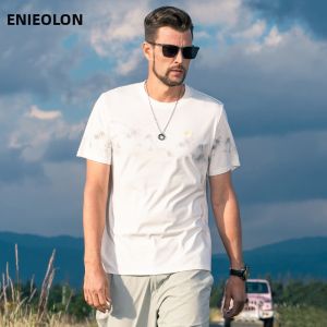 Enjeolon | Heavy Stylish Summer Ink Wash Landscape Printed T-Shirt 220g