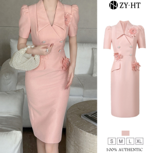 ZYHT EraVogue Womens Dresses Pink Dresses Suit Dresses Work Dresses Hiso Dresses Vintage Dresses Work Dresses Party Dresses Evening Dresses 50900