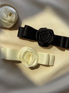 2025 New Simple Ivory Rose Bridal Hair Accessories Set with Butterfly Knot Hair Clip Elegant Ladies Fashion Hair Decorations