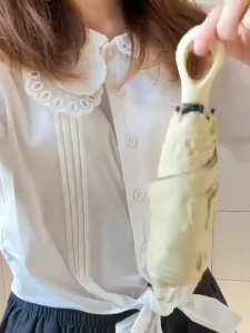 Cute Small Pocket UV Protection Rain Mini Capsule Umbrella Kids Black Shade Folding With Handle