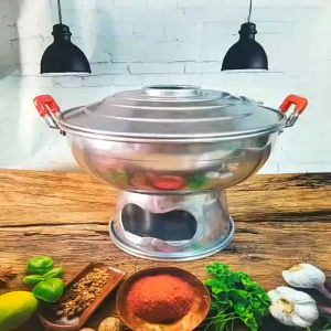 Nồi lẩu Cù Lao - Lẩu than nhôm truyền thống -dụng cụ nấu các món lẩu đặc sản mọi miền sử dụng an toàn lâu bền phong cách xưa.