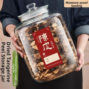 LIWAN | Large Capacity Glass Airtight Jar For Storing Dried Tangerine Peel