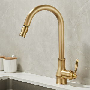 JUNSHEN | Antique Style Flexible Faucet Anti-splash Retractable 3-in-1