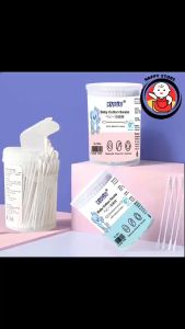Tăm bông sơ sinh Kiyou 2 đầu dẹp - đầu xoắn tăm bông ngoáy tai cho bé hộp 200 que Happy Store