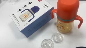 LAKOE 3In1 Botol Susu Bayi 240&300ML Botol Minum Sedotan Anak Anti-Colic BPA Free
