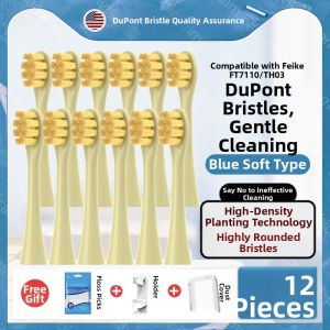 Soft Bristle Electric Toothbrush Head for Children FLYCO FT7110/ TH03 Infant And Toddler Replacement Brush Head Oral Care