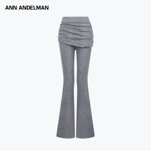 ANN ANDELMAN | Wrinkle Design Layered Knit Flare Pants