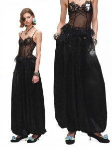 1JINN STUDIO | Vacation Pure Color Loose Satin Lightweight Pants