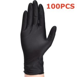 4Mil Black Nitrile Gloves Disposable Powder Free Textured Grip Kitchen Gloves for Cooking Gardening Household Cleaning Gloves