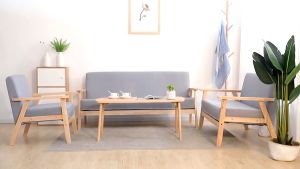 Sofa Bed 3/2/1 Seater: Sofa Bed Elastis Minimalis & Sofa Kain Santai